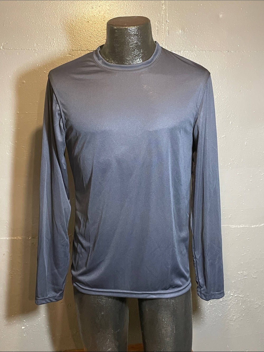 Champion Men's Long-Sleeve Crew Neck Shirt - Slate Blue